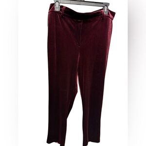 1155 / Jules & Leopold Pull On Burgundy Velvet Pants Women’s Size Large